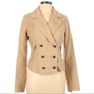 NWT YA Los Angeles Beige Faux Suede Blazer